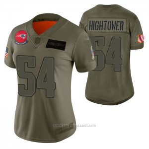 Camiseta NFL Limited Mujer New England Patriots Dont'a Hightower 2019 Salute To Service Verde