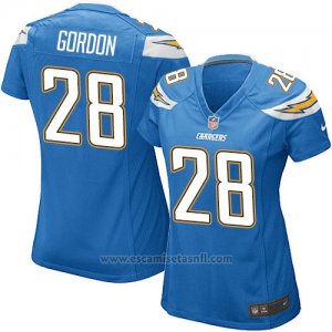 Camiseta San Diego Chargers Gordon Azul Nike Game NFL Mujer