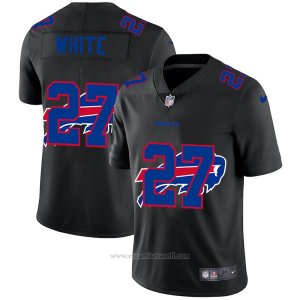 Camiseta NFL Limited Buffalo Bills White Logo Dual Overlap Negro
