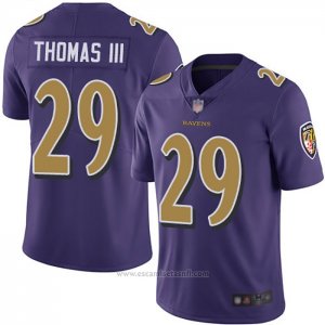 Camiseta NFL Game Baltimore Ravens Earl Thomas III Violeta Amarillo