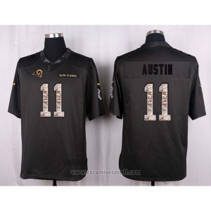 Camiseta Los Angeles Rams Austin Apagado Gris Nike Anthracite Salute To Service NFL Hombre