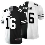 Camiseta NFL Limited San Francisco 49ers Montana White Black Split