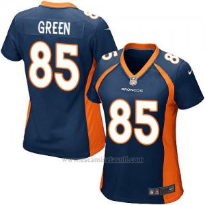 Camiseta Denver Broncos Green Azul Oscuro Nike Game NFL Mujer