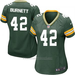 Camiseta Green Bay Packers Burnett Verde Militar Nike Game NFL Mujer