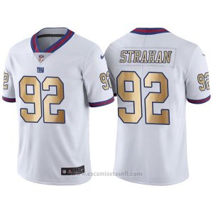 Camiseta New York Giants Strahan Blanco Nike Gold Legend NFL Hombre