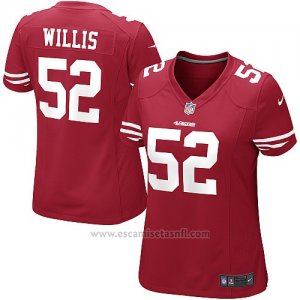 Camiseta San Francisco 49ers Willis Rojo Nike Game NFL Mujer