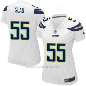 Camiseta San Diego Chargers Seau Blanco Nike Game NFL Mujer