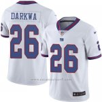 Camiseta NFL Limited Hombre New York Giants 26 Orleans Darkwa Blanco Stitched Rush