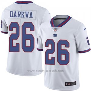 Camiseta NFL Limited Hombre New York Giants 26 Orleans Darkwa Blanco Stitched Rush
