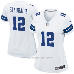 Camiseta Dallas Cowboys Staubach Blanco Nike Game NFL Mujer