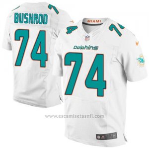 Camiseta Miami Dolphins Bushrod Blanco Nike Elite NFL Hombre