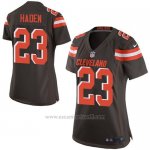 Camiseta Cleveland Browns Haden Marron Nike Game NFL Mujer