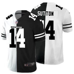 Camiseta NFL Limited Denver Broncos Sutton White Black Split