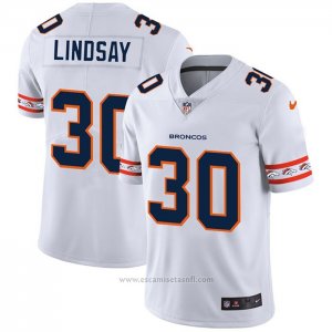 Camiseta NFL Limited Denver Broncos Lindsay Team Logo Fashion Blanco