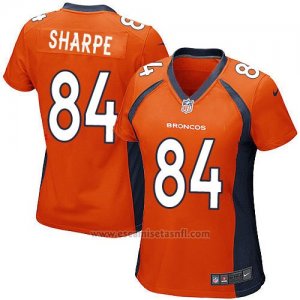 Camiseta Denver Broncos Sharpe Naranja Nike Game NFL Mujer