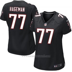 Camiseta Atlanta Falcons Hageman Negro Nike Game NFL Mujer
