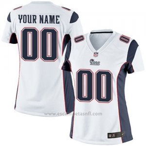 Camisetas NFL Mujer New England Patriots Personalizada Blanco