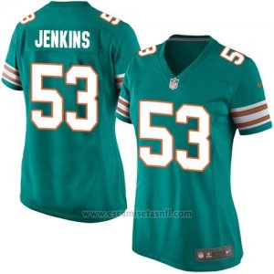 Camiseta Miami Dolphins Jenkins Verde Oscuro Nike Game NFL Mujer