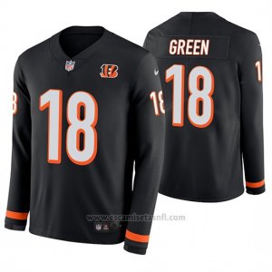 Camiseta NFL Hombre Cincinnati Bengals Aj Green Negro Therma Manga Larga