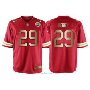 Camiseta Kansas City Chiefs Berry Rojo Nike Gold Game NFL Hombre