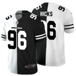 Camiseta NFL Limited Chicago Bears Hicks White Black Split