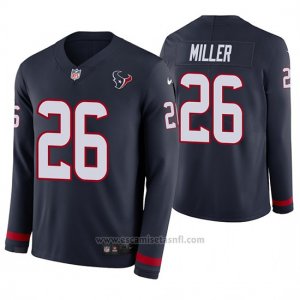Camiseta NFL Hombre Houston Texans Lamar Miller Azul Therma Manga Larga