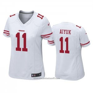 Camiseta NFL Game Mujer San Francisco 49ers Brandon Aiyuk Blanco
