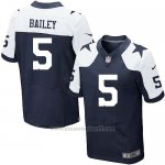 Camiseta Dallas Cowboys Bailey Profundo Azul y Blanco Nike Elite NFL Hombre