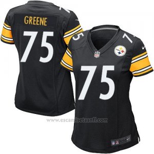 Camiseta Pittsburgh Steelers Greene Negro Nike Game NFL Mujer