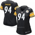 Camiseta Pittsburgh Steelers Timmons Negro Nike Game NFL Mujer
