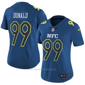 Camiseta NFC Donald Azul 2017 Pro Bowl NFL Mujer