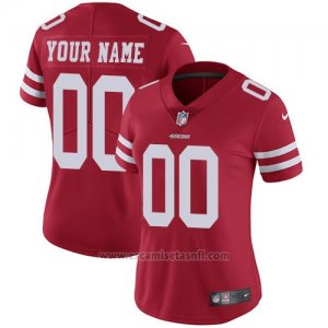 Camisetas NFL Mujer Hombre San Francisco 49ers Personalizada Rojo