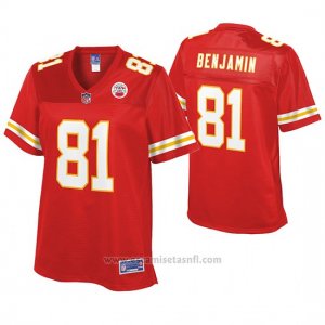 Camiseta NFL Mujer Kansas City Chiefs Kelvin Benjamin Pro Line Rojo