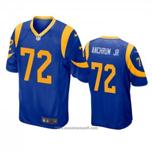 Camiseta NFL Game Los Angeles Rams 72 Tremayne Anchrum Jr. Azul