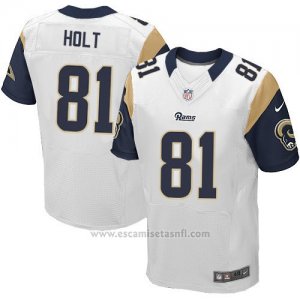 Camiseta Los Angeles Rams Holt Blanco Nike Elite NFL Hombre