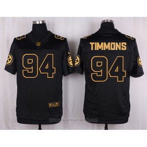 Camiseta Pittsburgh Steelers Timmons Negro Nike Elite Pro Line Gold NFL Hombre