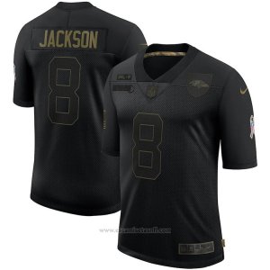 Camiseta NFL Limited Baltimore Ravens Jackson 2020 Salute To Service Negro