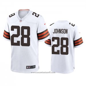 Camiseta NFL Game Cleveland Browns Kevin Johnson Blanco