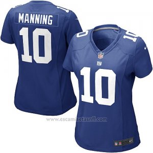 Camiseta New York Giants Manning Azul Nike Game NFL Mujer