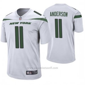 Camiseta NFL Game Hombre New York Jets Robby Anderson Blanco 60th Aniversario