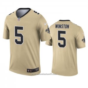 Camiseta NFL Legend New Orleans Saints Jameis Winston Inverted Oro
