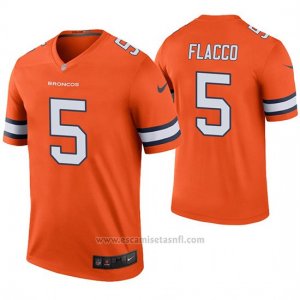 Camiseta NFL Legend Hombre Denver Broncos Joe Flacco Naranja Color Rush