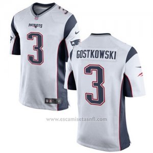Camiseta New England Patriots Gostkowski Blanco Nike Game NFL Nino