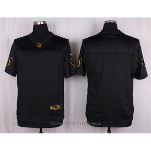 Camiseta Houston Texans Negro Nike Elite Pro Line Gold NFL Hombre