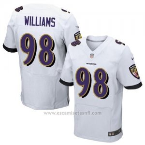 Camiseta Baltimore Ravens Williams Blanco Nike Elite NFL Hombre