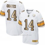 Camiseta Pittsburgh Steelers Coates Blanco Nike Gold Elite NFL Hombre