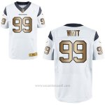 Camiseta Houston Texans Watt Blanco Nike Gold Elite NFL Hombre