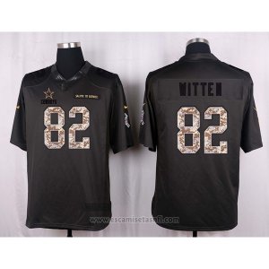 Camiseta Dallas Cowboys Witten Apagado Gris Nike Anthracite Salute To Service NFL Hombre