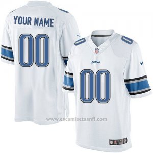 Camisetas NFL Replica Hombre Detroit Lions Personalizada Blanco