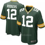 Camiseta Green Bay Packers Rodgers Verde Militar Nike Game NFL Hombre2